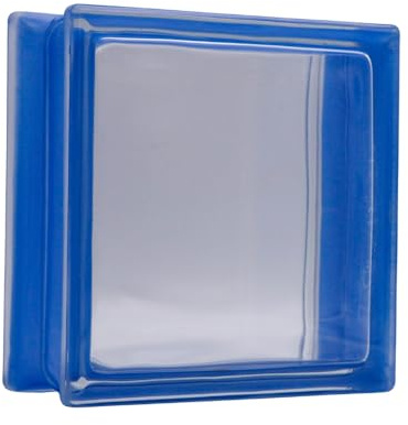 Basic Glasbaustein Vollsicht Reflex Himmelblau, 19x19x8 cm - 6 Stück