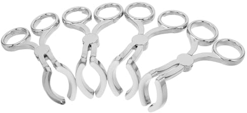 Applicateur de Lentille Invisible Argenté 4 Pièces en Plastique | Pince en Silicone, Format Portable, Usage Quotidien et Voyage, Retrait Pose