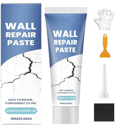Kit de reparación de paredes,Adhesivo Sellador para Grietas | Pasta para Paredes en Agujeros | para Rellenar Agujeros Grietas Pintura Hormigón Cerámica Suelo Techo