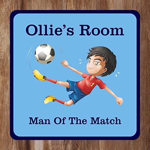Man Of The Match Football Kids Bedroom Door Sign Personalised For You - Any Name! Door Plaque,Girls/Boys,Nursery,Decor,Kids Room,Football