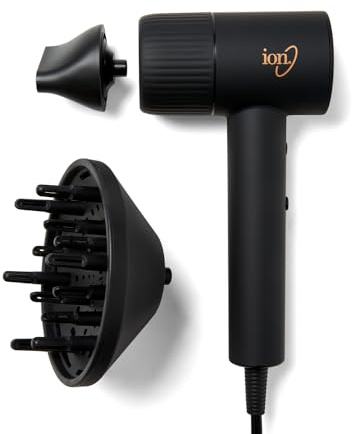 ion Luxe Turbosonic Hair Dryer, 2 Heat & Speed Settings, Supersonic Motor, 9 ft Cord, 1600W