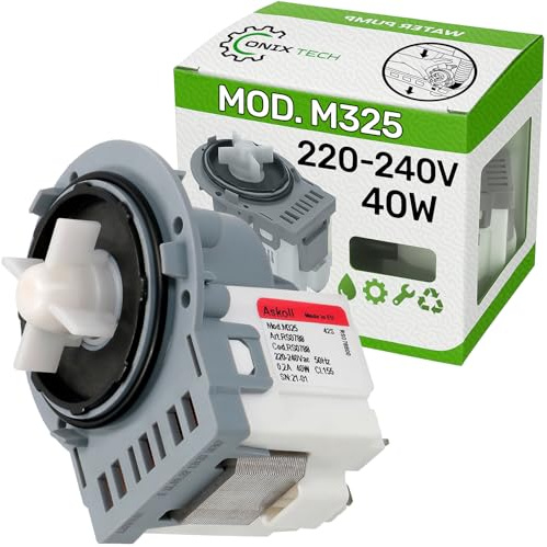 Elektrisk universell pump för tvättmaskin koppar 40 W 220/240 V med originalkod 4055093050 480181701068 481281729514 482000032361 49016211 50245289009 5026 6741003-5 års garanti. ONIX TECH
