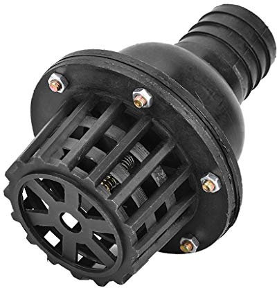 Schnittstellensieb, Rohrleitungsfilter, Wasserpumpenfilter, 1,5 Zoll, 2 Zoll, 2,5 Zoll, 3 Zoll, 4 Zoll, schwarzes PVC-Rückschlagventil, Wasserpumpen-Pumpfilter-Bodenventil for Flüssigkeitsmaschinen(1.