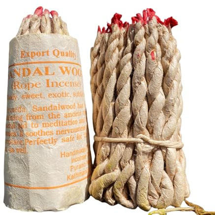 Fay Bless Set di 2 confezioni di incenso in corda fatta a mano dal Nepal (legno di sandalo)