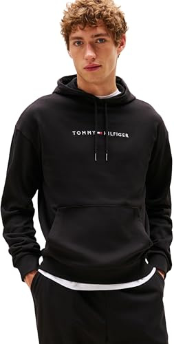 Tommy Hilfiger Sudadera Hombre con Capucha, Negro (Black), XXL