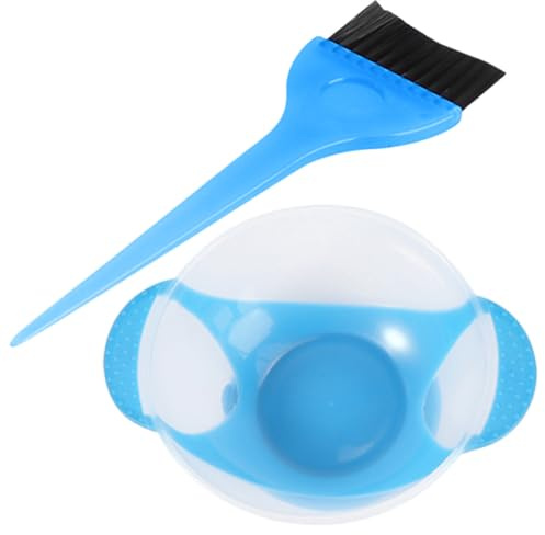 NULYLU Set Parrucchiere con Ciotola per Colorare Chioma e Pennello Flessibile, Ciotola Antiscivolo con Ventosa per Miscelare Tinta, Kit per Tintura e Schiaritura Professionale Chioma,
