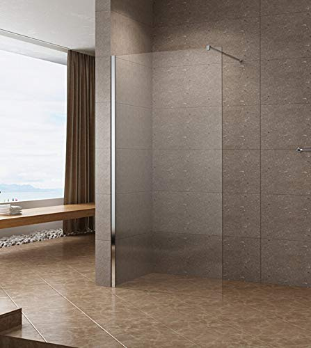 AQUABATOS® 120x200cm Walk In Dusche 10mm Duschwand Glas Duschabtrennung Duschtrennwand Glastrennwand Glaswand mit NANO Beschichtung