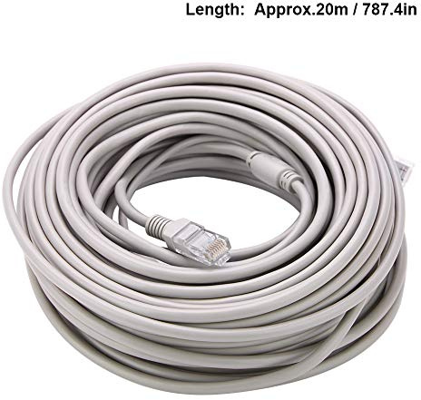 Câble de vidéosurveillance, câble d'alimentation vidéo AHD 5M / 10M / 15M / 20M pour le système de surveillance par caméra de sécurité CCTV, connecteur d'alimentation CC de 2,1 mm (20M)