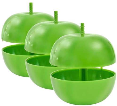 Gardigo - Piège à Mouche à Fruits; Set de 3 Pièges à Mouches Fruitières en Forme de Pomme