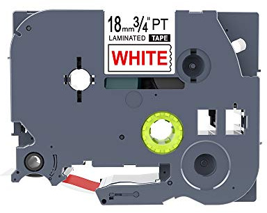 IDIK TZe-242 TZ-242 P-Touch Schriftband, 18 mm, 8 m, Rot auf Weiß