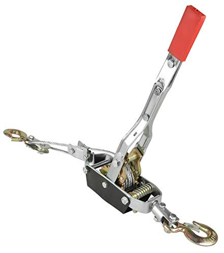Cocoarm 4T Hand Winch Heavy Duty Ratchet Winch Cable Puller Winch Portable Manual Winch Steel Construction Hand Winch Puller for Basic Engineering Machinery Equipment