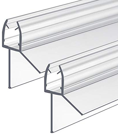 IMPTS Dichtung Dusche 100 cm für Duschtür mit Glasstärke 5mm / 6mm Ersatz Duschdichtung Mit verlängerten Gummilippen für trockenen Boden im Bad (2 Stück)