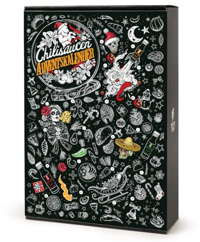 Mexican Tears - Scharfe Sauce Adventskalender mit 24 unterschiedlichen Chilisaucen in wiederverschließbaren Glasflaschen, limitierte Auflage [24x20ml Chili Sauce]
