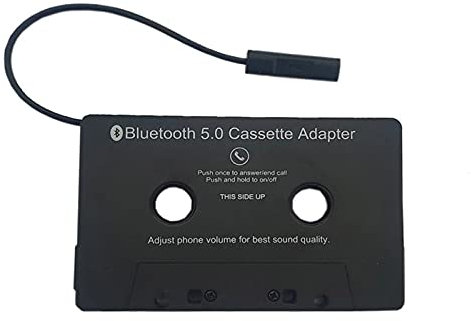 Adaptador de audio Bluetooth Cassette de automóvil Bluetooth 5.0 Adaptador Convertidor Cinta de cinta de automóvil Cassette de audio para adaptador de música estéreo AUX Cassette con micrófono manos l