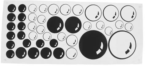 HOMSFOU Sticker mural pour salle de bain - Motif bulles - Pour chambre à coucher et salle de bain - Noir