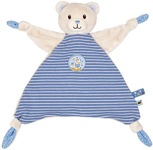 Die Spiegelburg Schnuffeltuch Teddy, hellblau - BabyGlück