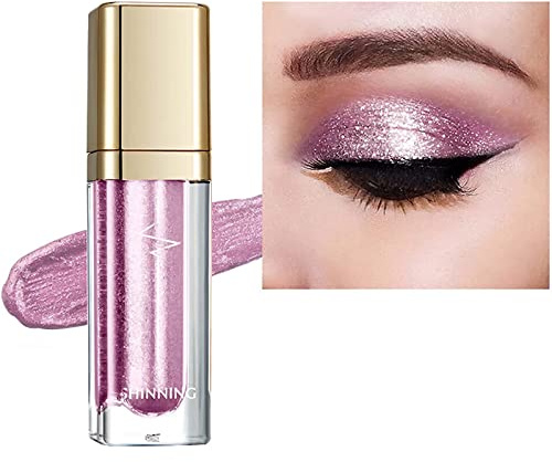 Flüssiger Lidschatten Glitzer Wasserfest, Liquid Eyeshadow Makeup Langlebig Shiny Glitter Wasserdicht Schimmer (Talkumpuder)