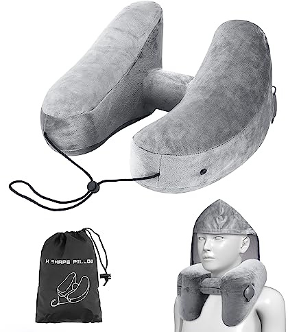Beowanzk Travel Pillow Nackenkissen Flugzeug Aufblasbar, Reisekissen Flugzeug Nackenhörnchen Erwachsene Nackenkissen Auto Reise Gadgets Frauen Männer Sleeping Pillow for Car Plane Travel