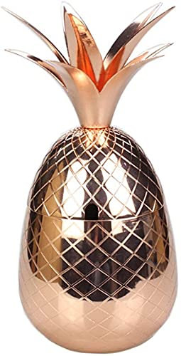 YZJSSL Edelstahl Ananas Tasse Cocktailglas 900ml Gold Edelstahl Tasse