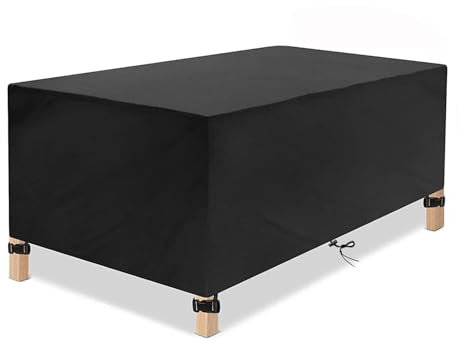 HYFBH Abdeckung für Gartenmöbel, 330x210x75cm/LxWxH Abdeckplane Gartenmöbel Wasserdicht, UV-Schutz, 420D Oxford Gewebe Beschichtung Schnallen für Gartenmöbel Sets Sofa Tische Abdeckung Gartenmöbel