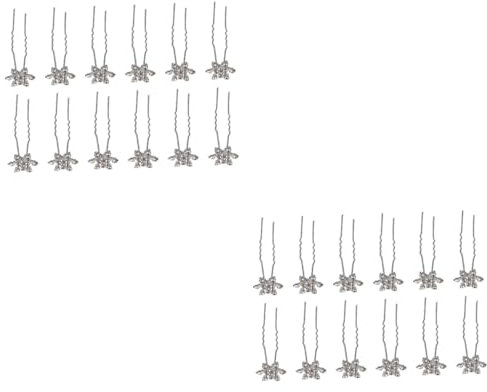 FRCOLOR Stk Stilvolle Kopfbedeckung Schneeflocken-Design-Haarnadel Schneeflocke Haarspange Haarspangen haarschmuck Braut Haarnadel Weihnachten Strasssteine Clip Kristall Fräulein Weiß