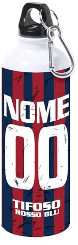 love print Borraccia Tifoso Serie A in Ceramica Sport per Tifoso Del Cuore Calcio Doc, Personalizzato con Nome e Numero (Tifoso Bologna)