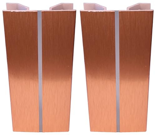 cyclingcolors 2x Verbinder für sockelleiste küche ecke Sockelblende Sockelecke küchensockel innenecken außenecken möbel, 150mm Kupfer farbe Mehrwinkel