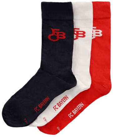 FC Bayern München | Socken 3er-Set FCB | Unisex | Mehrfarbig