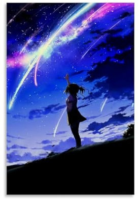 Póster de anime Your Name Kimi No Na Wa (7) Póster Pintura Decorativa Lienzo Arte de Pared Salón Póster Dormitorio Pintura, Arte de Pared Impresión de Imagen Impresión de Imagen Moderna Decoración de