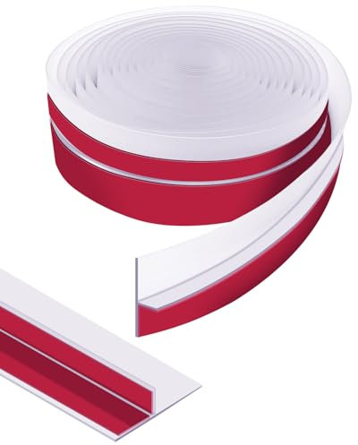 Orghtin Striscia di tenuta in Silicone a Forma di T, Sigillante per porte, Striscia di Isolamento per Porte, 3,05 Metri di Fermaporte per il lato Della Porta