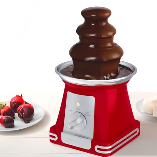 Pyhodi Fuente de Chocolate de Acero Inoxidable de 3 Niveles con Capacidad 750 G, Ensamblaje Fácil, Motor Tranquilo, Fondue de Chocolate Versátil para Fiestas, Cumpleaños, Bodas,
