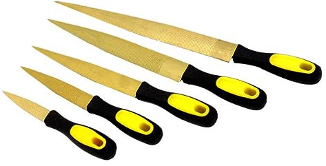 Juego de 5 Limas de Acero para Tallar Madera, Kit de Carpintería