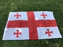 Bandera de Georgia 90x150 cm (3x5 pies) – Poliéster ligero | Ojales metálicos