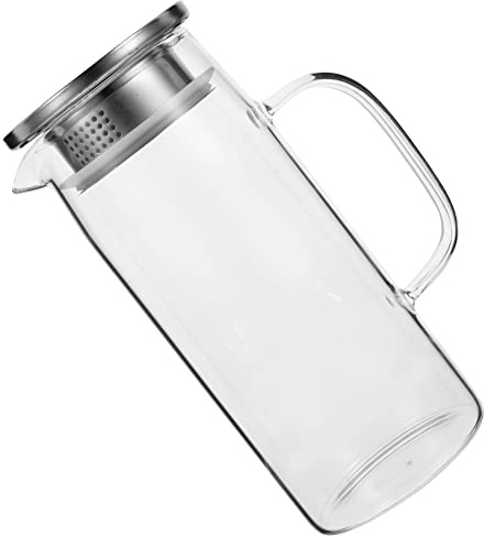 Ipetboom Hervidor Prueba De Jarra De Vidrio Grande Para Refrigerador Jarra Para Bebidas Hervidor De Agua Para Puerta De Refrigerador