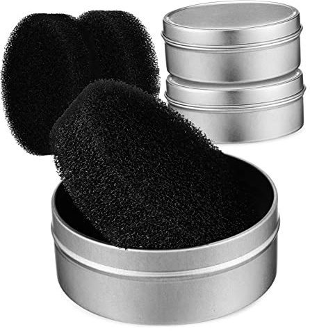 BESPORTBLE Cosmetic Brush Cleaning Sponge Set 3pcs with Quick Changing Dry Makeup Brush Cleaner Sponges and 3pcs Replacement Cores for Professional Makeup Tools