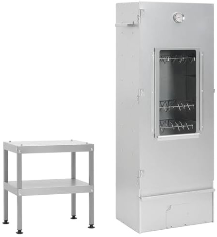 Genérico Horno ahumador de Barbacoa con Mesa Acero galvanizado,Cocina y Comedor,Electrodomésticos de Cocina,Barbacoas-3187615