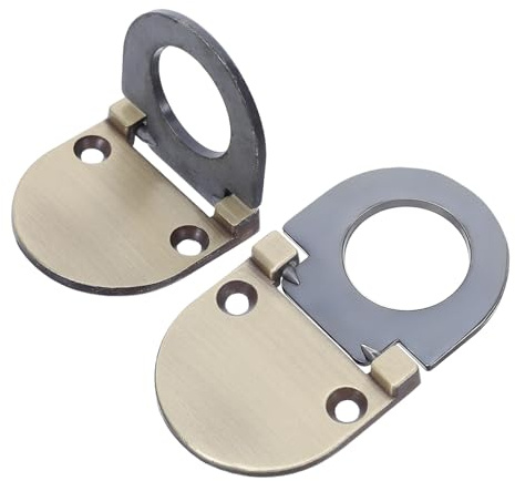 MUCKLILY Tiradores Empotrados de Aleación de Zinc para Puertas y Cajones, 2 Piezas, Tiradores Ocultos Redondos para Muebles de Cocina, Baño y Dormitorio, Manijas Invisibles de Gabinete
