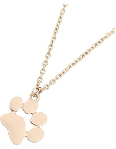 Halsband Smycken Medaljong av locket Paws Hundhalsband för små hundar Halshänge Mode Choker Golden