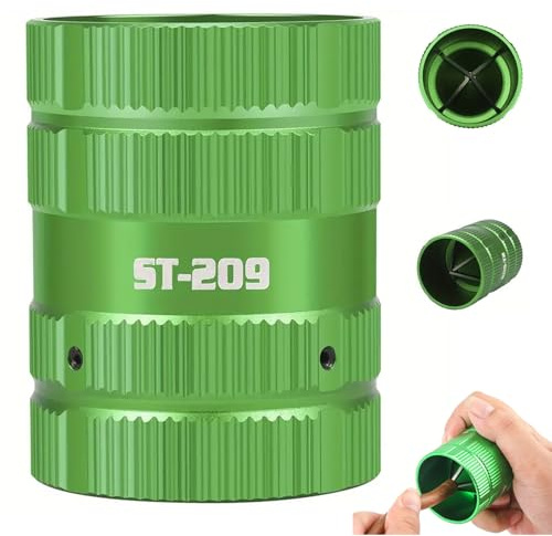 Escariador de tuberías, herramienta de desbarbado de tuberías de cobre con hoja de acero inoxidable, escariador de conductos de color verde de 2, 2x2, 6 pulgadas, herramientas de plomería de repuesto