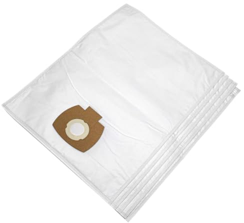 vhbw 5x sacs compatible avec Makita 446L | VC2010L, VC2021L, VC2511, VC2512L, VC3011L aspirateur - microfibres non tissées, blanc