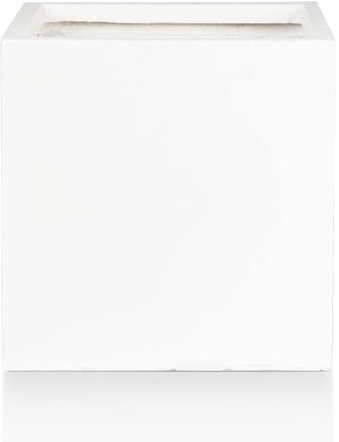 IDEALIST Large Plant Pots 50cm Square Planter, White Reinforced Stone 126L