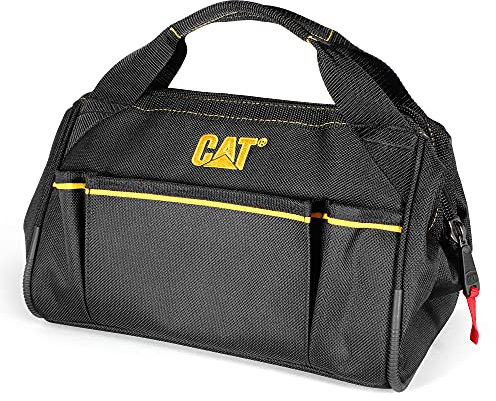 Cat Werkzeugtasche mit breiter Öffnung, 33 cm, Schwarz