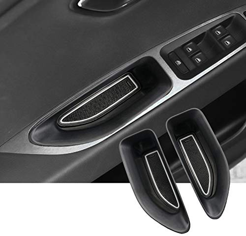 CDEFG [2 Stück] Seat Leon 5F mk3 Auto Vorderseite Türgriff Aufbewahrungsbox Leon 5F Autotür Innenrahmen Aufbewahrungskiste mit Gummimatten Leon 5F Zubehör