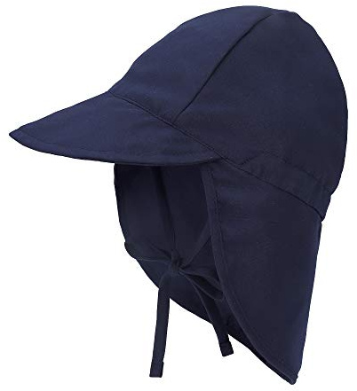 Chapeau de Soleil pour Bébé avec Protection du Cou Casquette de Visière Respirant Séchage Rapide avec Jugulaire, Anti-UV pour Enfant Été Plage Natation Pêche Voyage