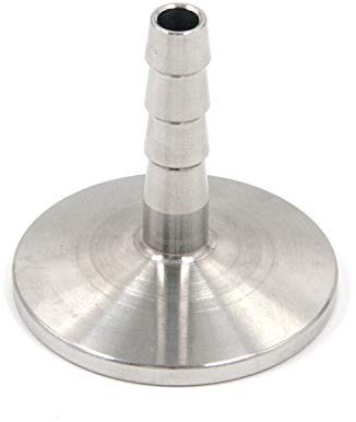 Quluxe KF25 Edelstahl Barb Flansch Schnelladapter Anschluss für Vakuumschlauch Φ8 silber