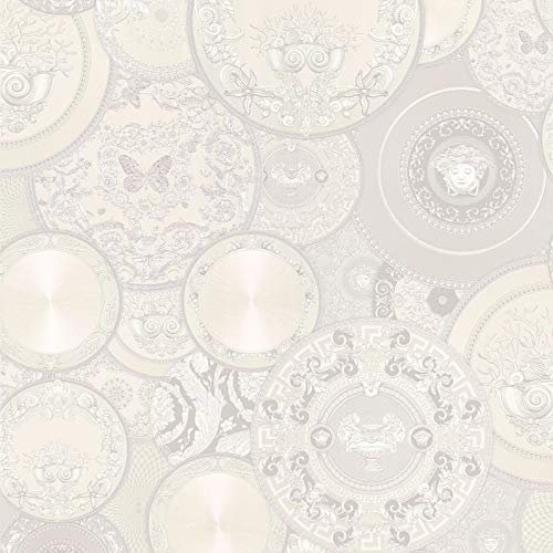 Papier peint original Tapisserie originale Papier peint intissé Gris Blanc 349014 | Papier peint pas cher