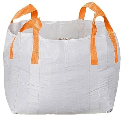 Big Bag für Schüttgut 0,25m³ | Mini Big Bag 65x65x65cm | 4 Schlaufen | 5 Stück