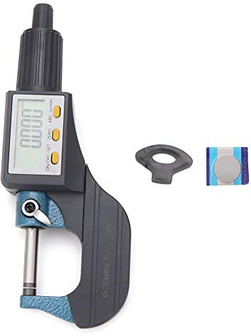Digitales Mikrometer ， (0 25 mm)) / (25 50 mm) / (50 75 mm) / (75 100 mm) Reichweite , Mikrometer mit geringem Fehler 0 , 001 mm Auflösung ， Mikrometer mit verchromter Legierungsdicke(0 25mm)