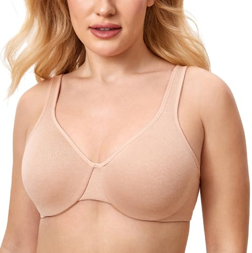 DELIMIRA Women's Minimizer Full Coverage Bras Oatmeal Heather 34E