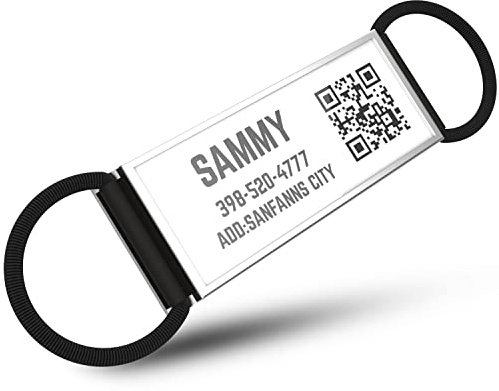 DISONTAG QR Code Hundemarke ID Text Anpassen Personalisierte Online Seite-Kostenlos Online Haustier Profil-Modifizierbar-Kontrolle der Privatsphäre-Keine APP Erforderlich
